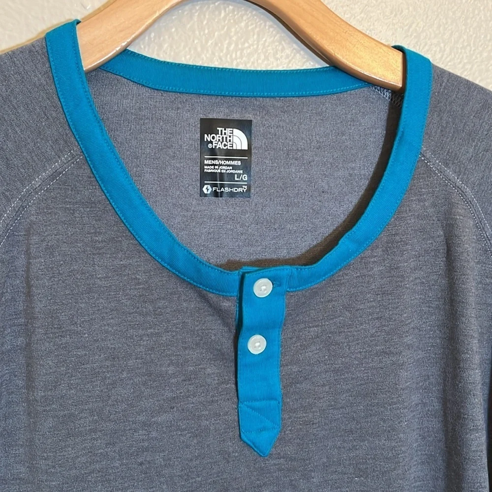 The North Face Gray Button Long Sleeve Shirt
